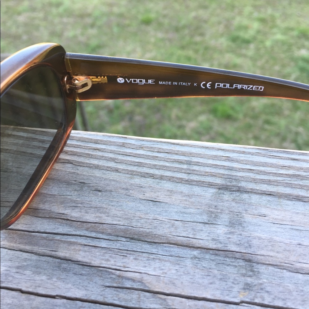 Vogue Polarized Brown Translucent Sunglasses - image 3
